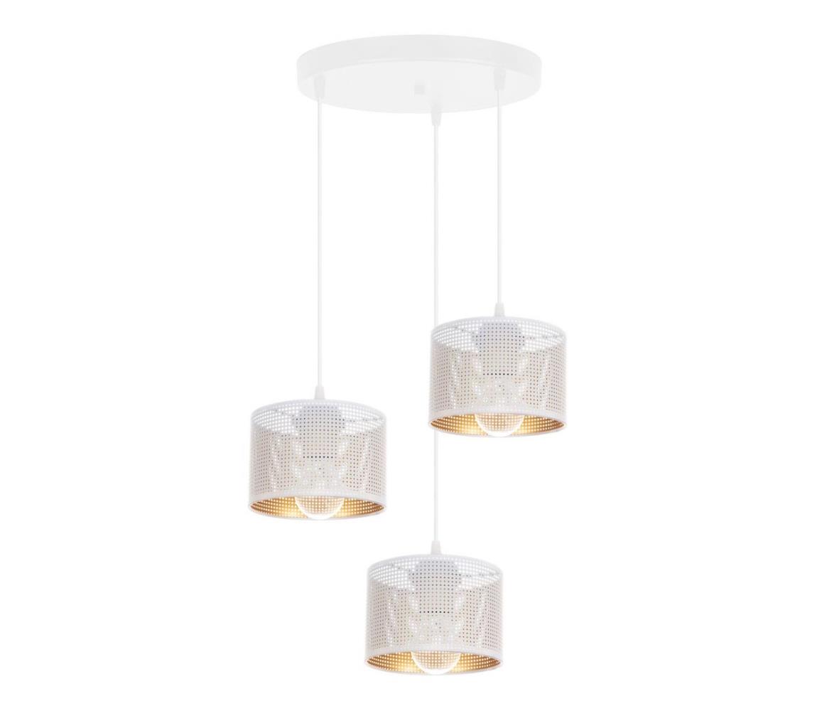 Lustră pe cablu ALDO 3xE27/60W/230V d. 40 cm albă