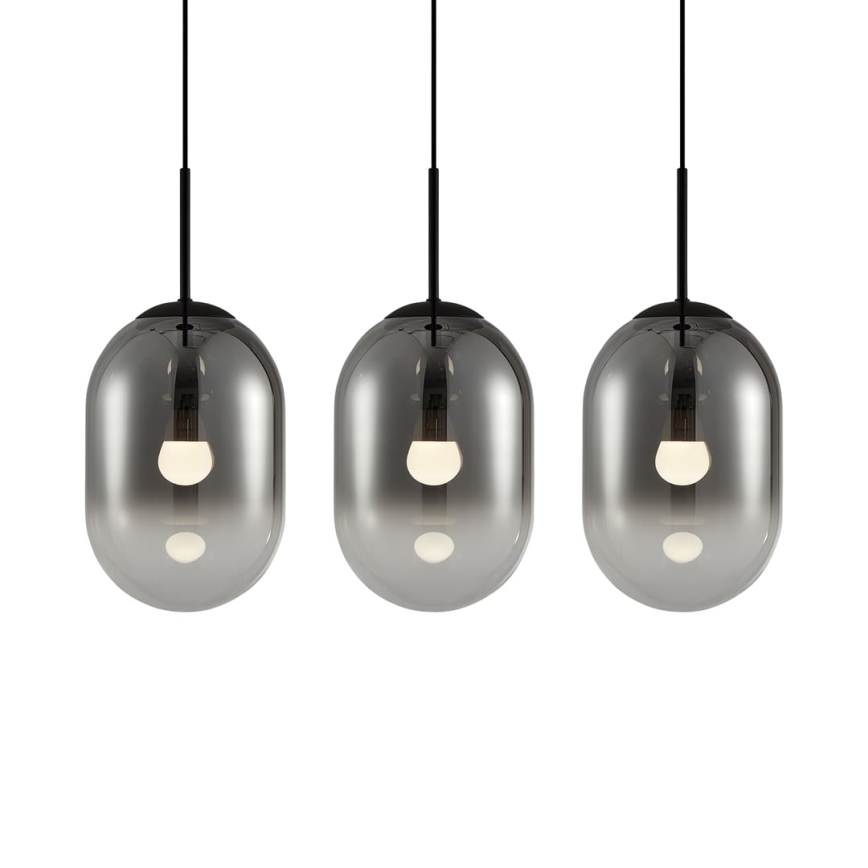 Lustră pe cablu ALIAS 3xE14/40W/230V negru/gri