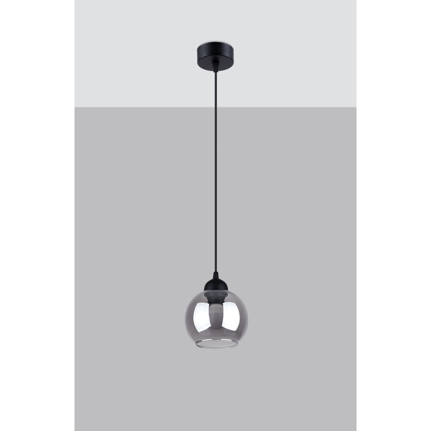 Lustră pe cablu ALINO 1xE27/60W/230V neagră