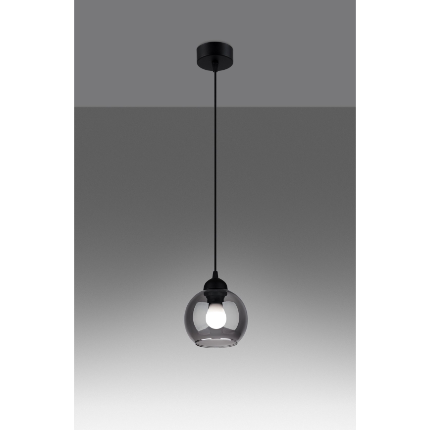 Lustră pe cablu ALINO 1xE27/60W/230V neagră