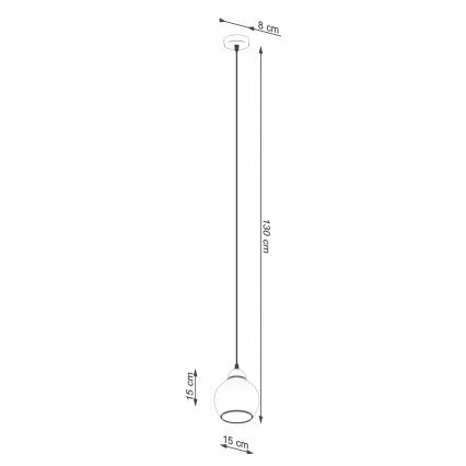 Lustră pe cablu ALINO 1xE27/60W/230V neagră