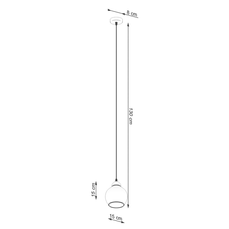 Lustră pe cablu ALINO 1xE27/60W/230V neagră