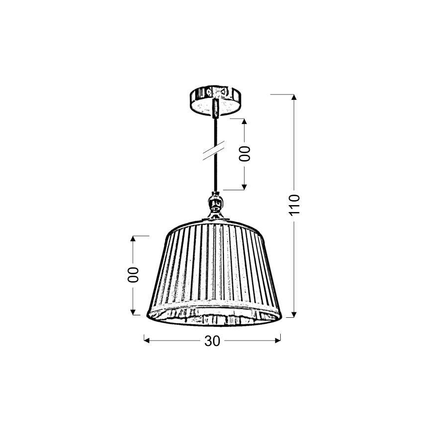 Lustră pe cablu AMORE 1xE27/60W/230V negru