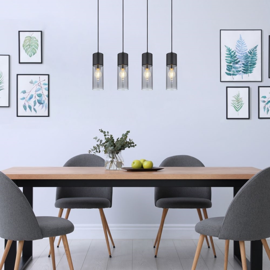 Lustră pe cablu 4xE27/25W/230V Globo