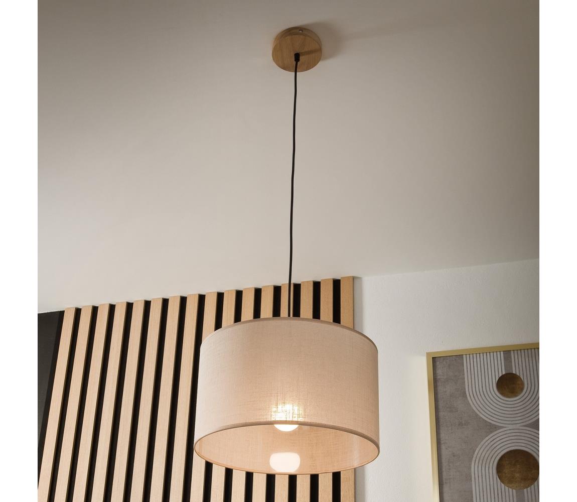 Lustră pe cablu ANTONIO 1xE27/60W/230V stejar