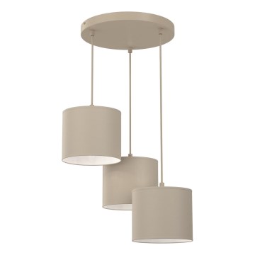 Lustră pe cablu ARDEN, 3xE27/15W/230V, Ø 30 cm, bej