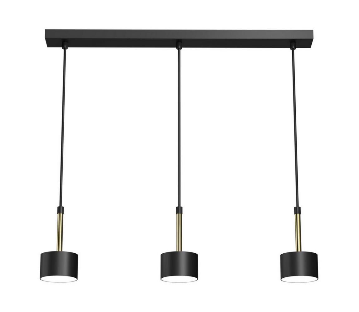 Lustră pe cablu ARENA 3xGX53/11W/230V neagră/aurie