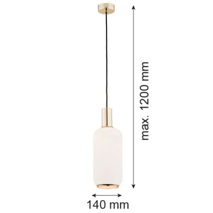 Lustră pe cablu Argon 4356 SAGUNTO 1xE27/15W/230V alămie