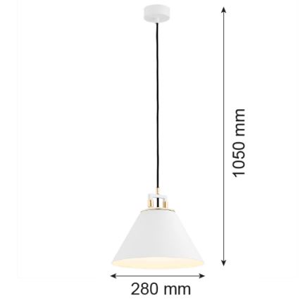 Lustră pe cablu Argon 4914 ORTE 1xE27/15W/230V alb