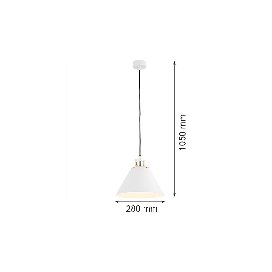Lustră pe cablu Argon 4914 ORTE 1xE27/15W/230V alb