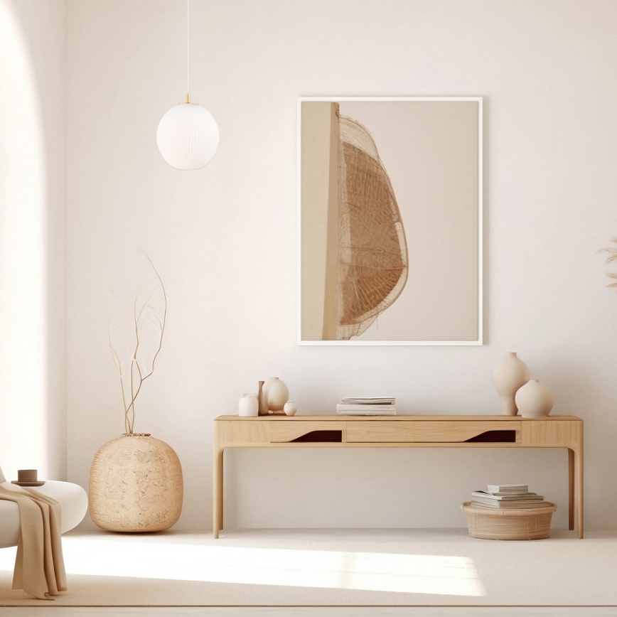 Lustră pe cablu Argon 8507 PALOMA 1xE27/15W/230V d. 25 cm auriu/alb