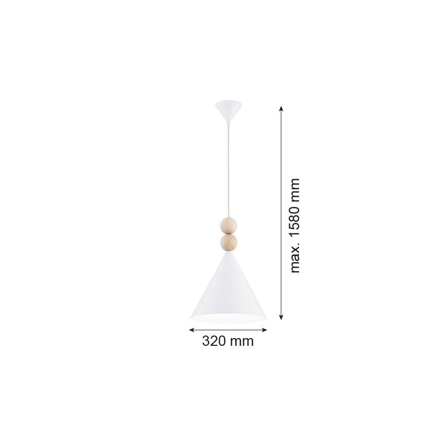 Lustră pe cablu Argon 8632 KEGEL 1xE27/15W/230V alb