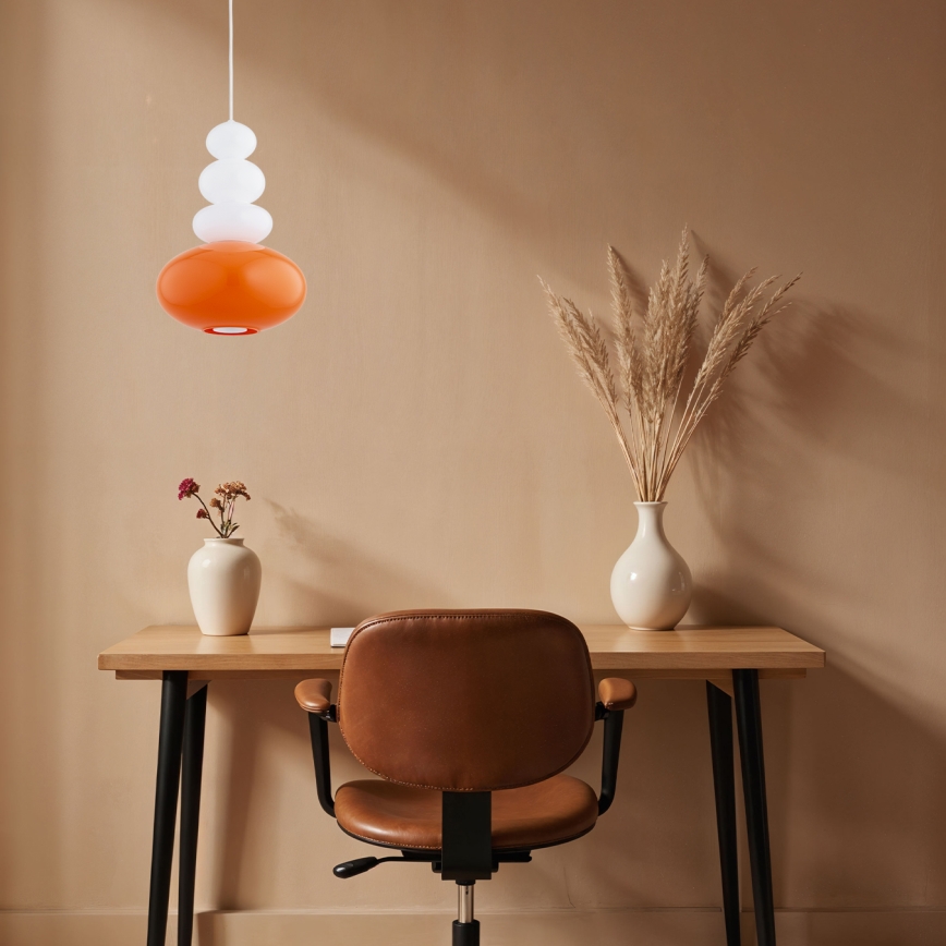 Lustră pe cablu Argon 8822 DIEGO 1xGU10/5W/230V alb/portocaliu