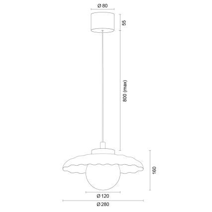 Lustră pe cablu Argon 8947 BOLL, 1xG9/6W/230V, alb