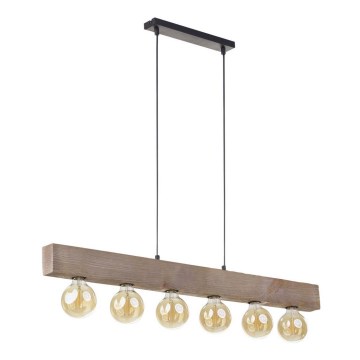 Lustră pe cablu ARTWOOD 6xE27/60W/230V