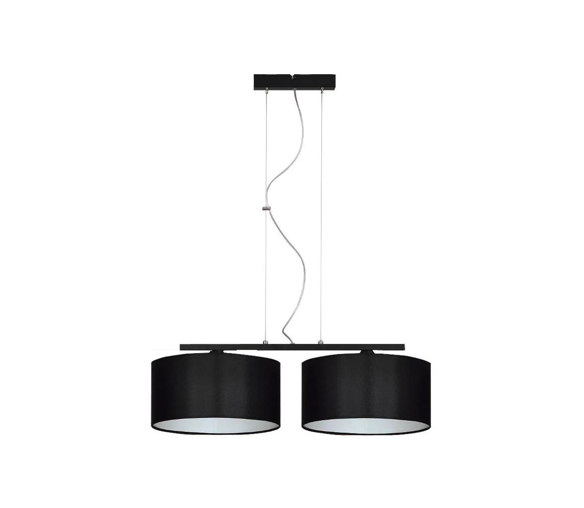 Lustră pe cablu ASTRA 2xE27/60W/230V negru