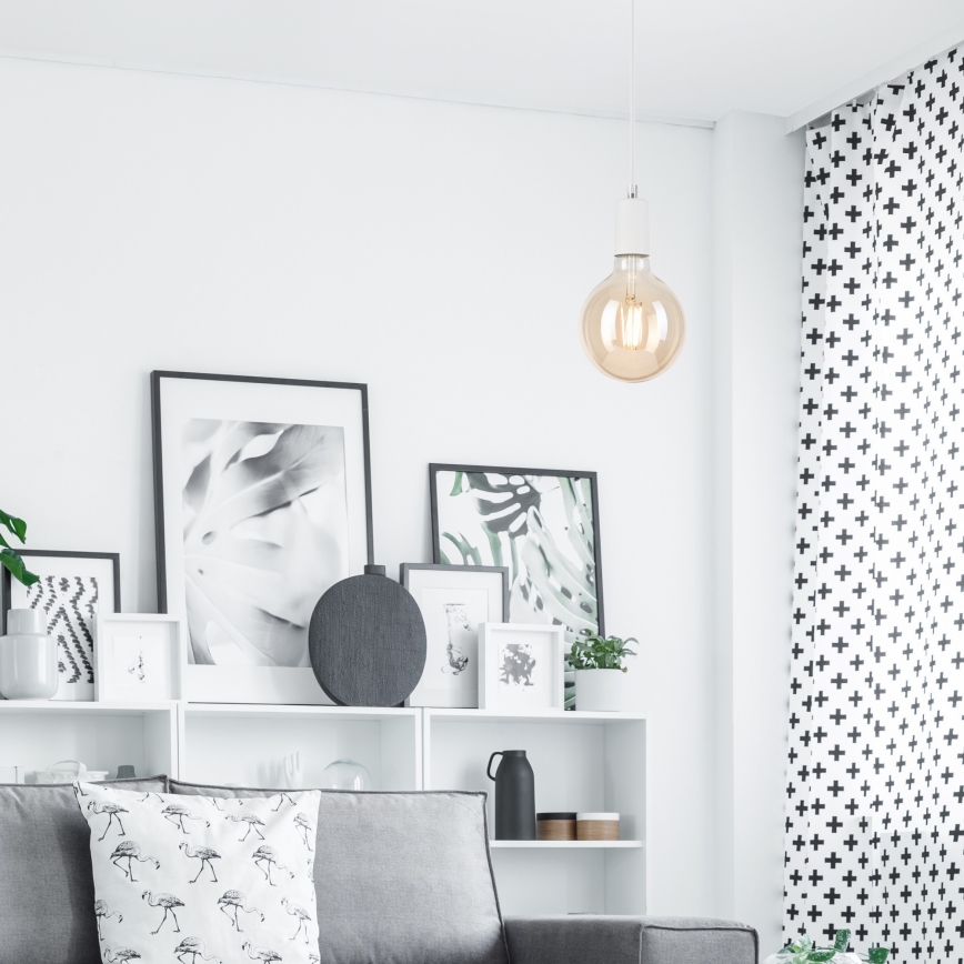 Lustră pe cablu ASTRID 1xE27/60W/230V alb