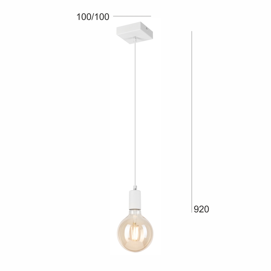 Lustră pe cablu ASTRID 1xE27/60W/230V alb