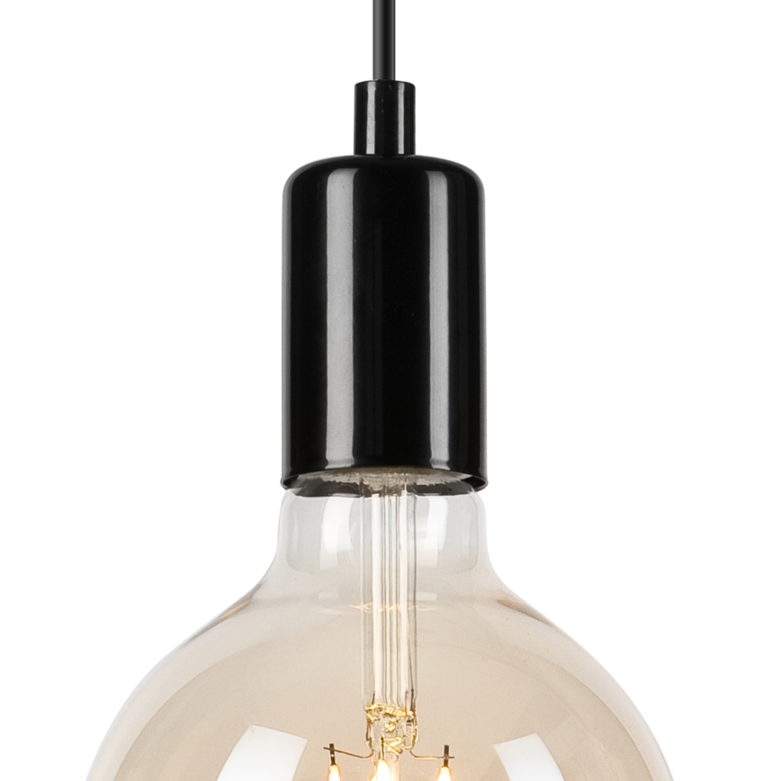 Lustră pe cablu ASTRID 1xE27/60W/230V negru lucios