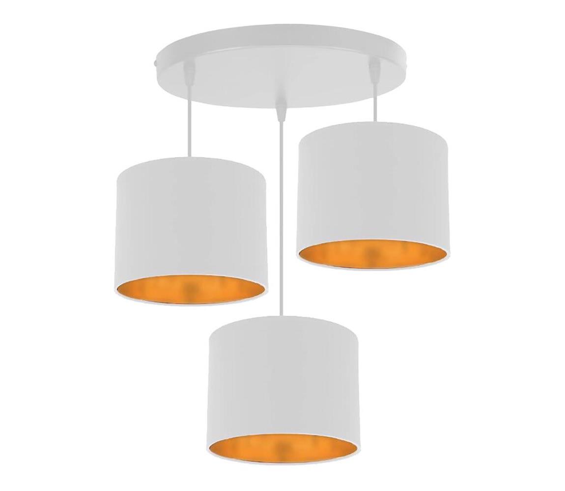 Lustră pe cablu ATLANTA 3xE27/40W/230V alb