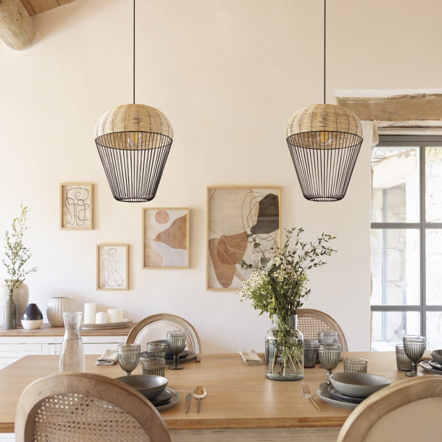 Lustră pe cablu Atmosphera ANEA 1xE27/40W/230V ratan