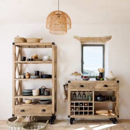 Lustră pe cablu Atmosphera KERY 1xE27/40W/230V ratan