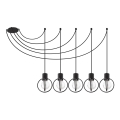Lustră pe cablu AURA 5xE27/60W/230V negru