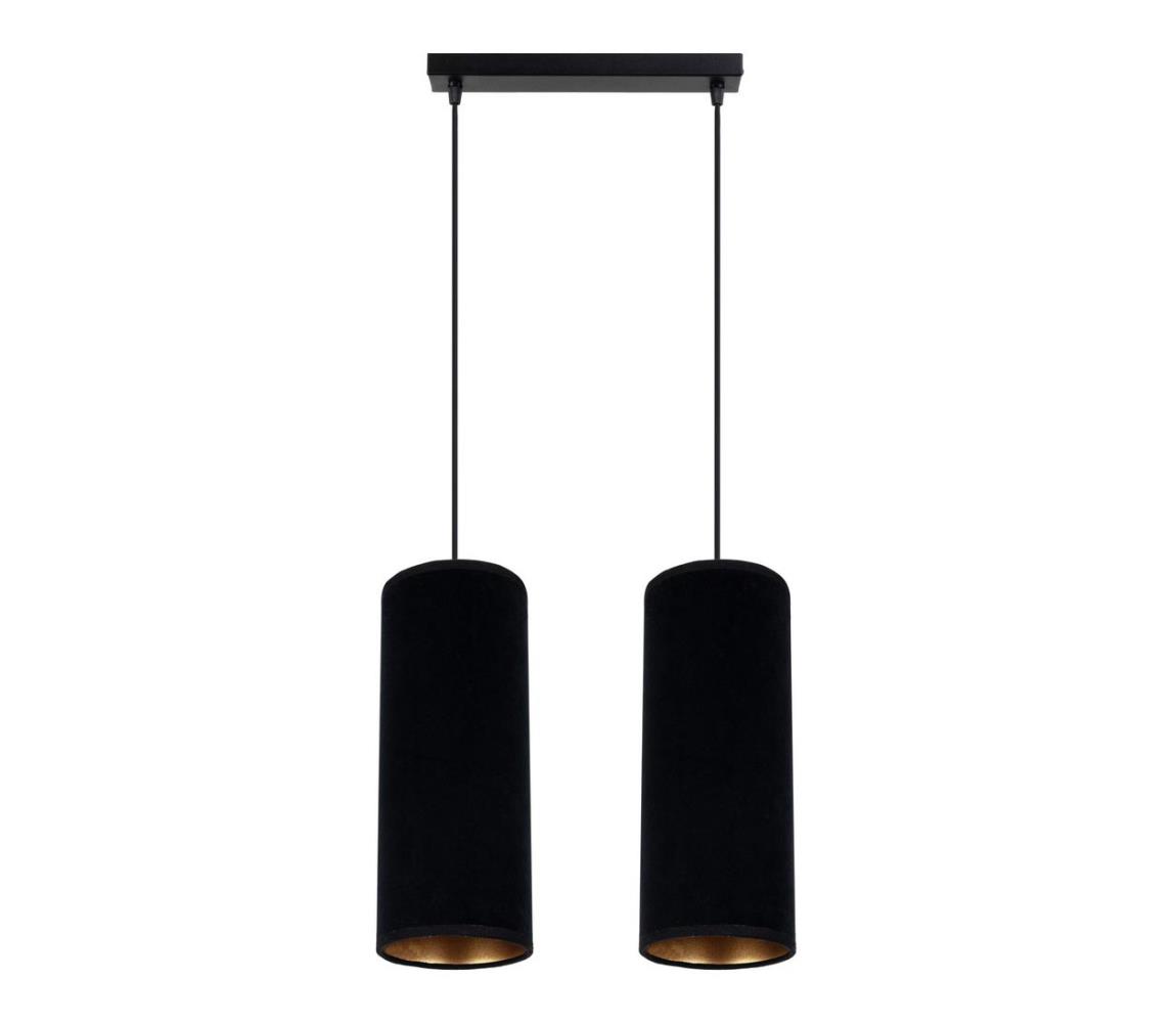 Lustră pe cablu AVALO 2xE27/60W/230V negru