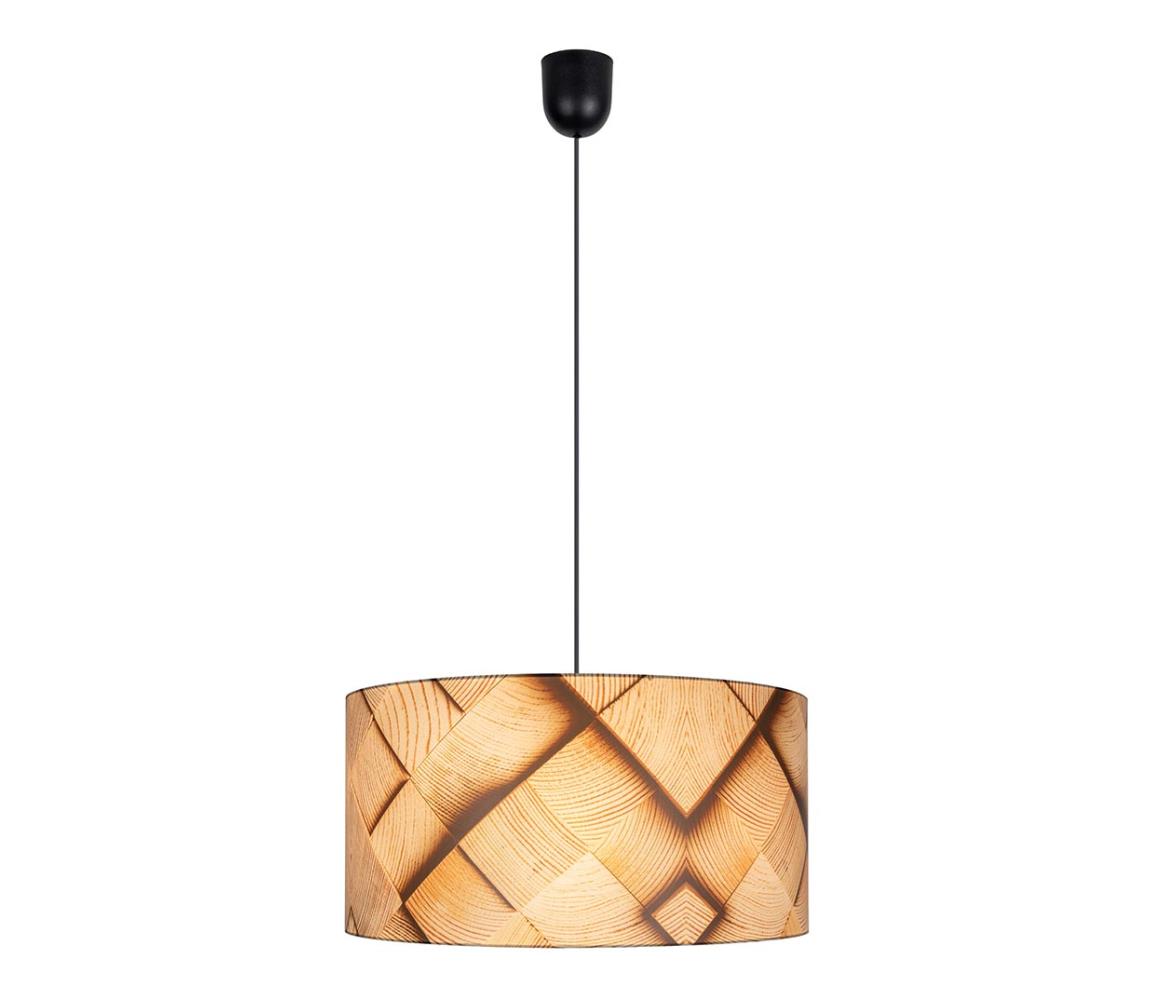 Lustră pe cablu AXEL 1xE27/60W/230V bej/maro d. 35 cm