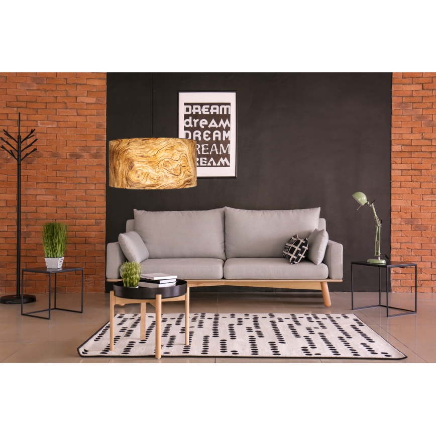 Lustră pe cablu AXEL 1xE27/60W/230V bej/maro d. 40cm