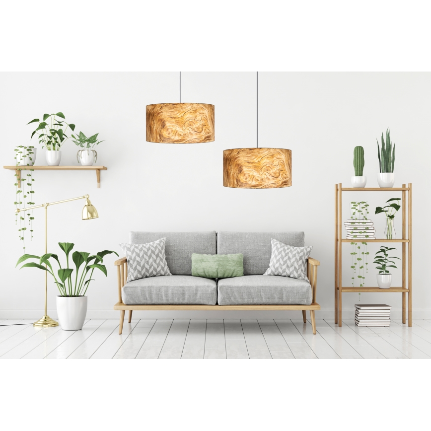 Lustră pe cablu AXEL 1xE27/60W/230V bej/maro d. 40cm