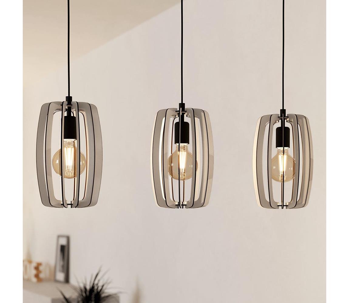 Lustră pe cablu BAJAZZARA 3xE27/40W/230V crem Eglo 900503