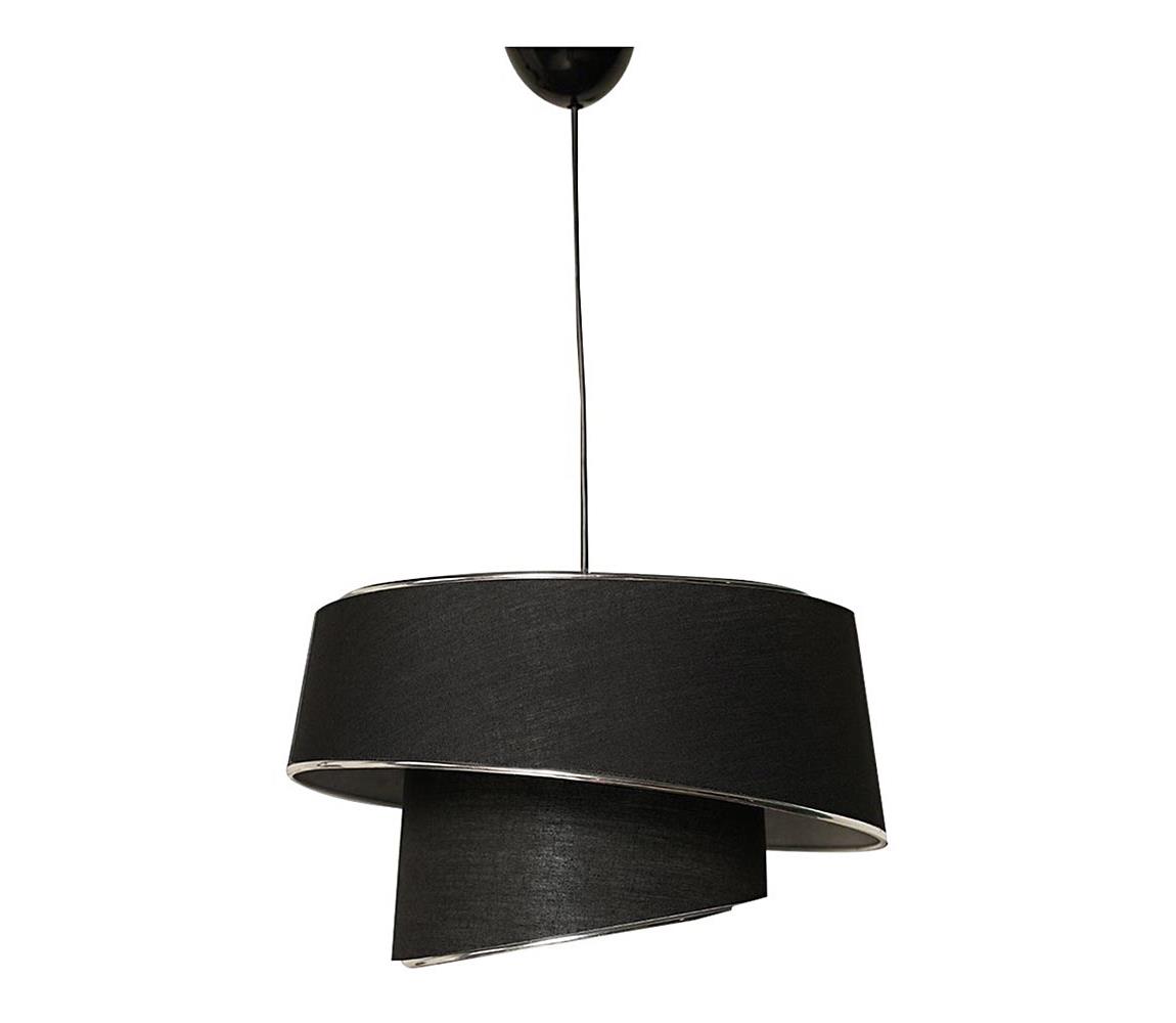 Lustră pe cablu BARETTE 1xE27/60W/230V neagră/crom lucios