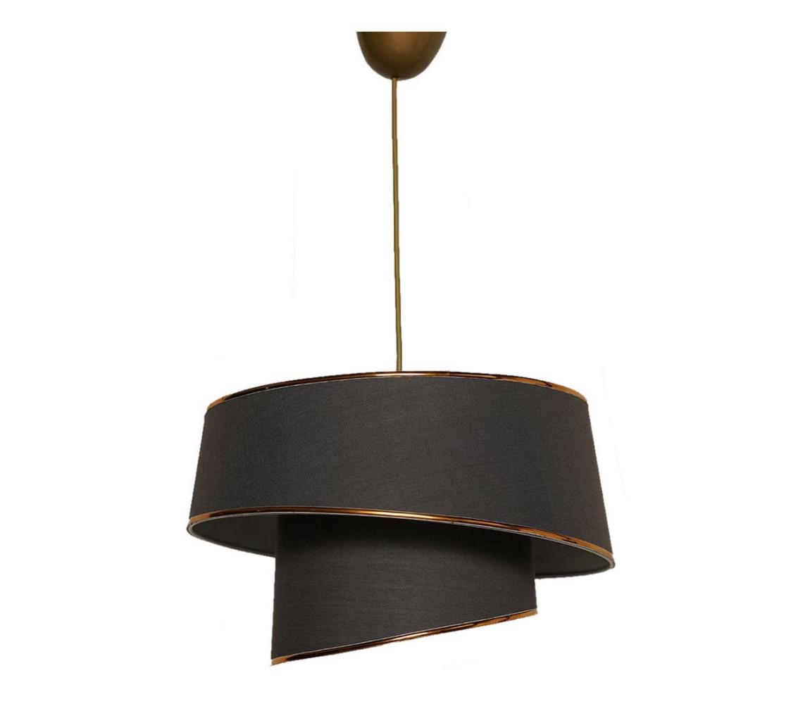 Lustră pe cablu BARETTE 1xE27/60W/230V neagră/cupru