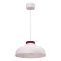 Lustră pe cablu BASCA 1xE27/15W/230V crem/vișiniu