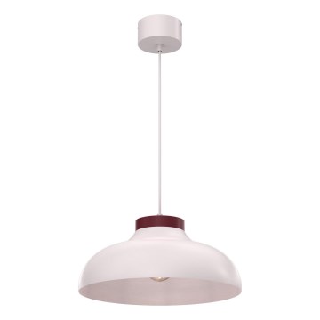 Lustră pe cablu BASCA 1xE27/15W/230V crem/vișiniu