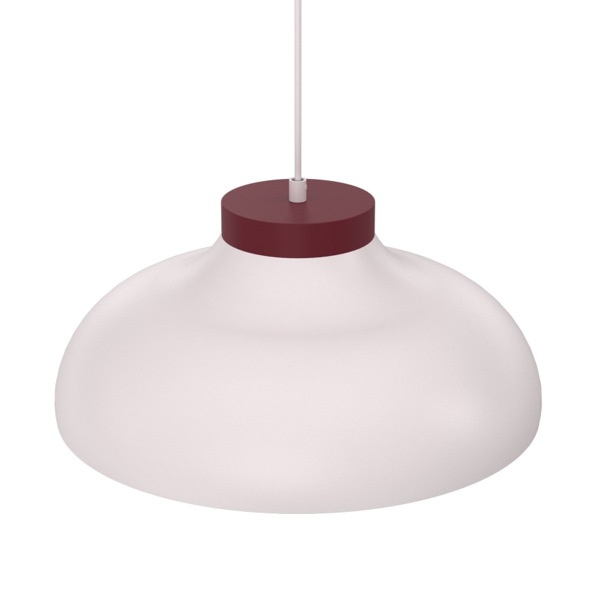 Lustră pe cablu BASCA 1xE27/15W/230V crem/vișiniu
