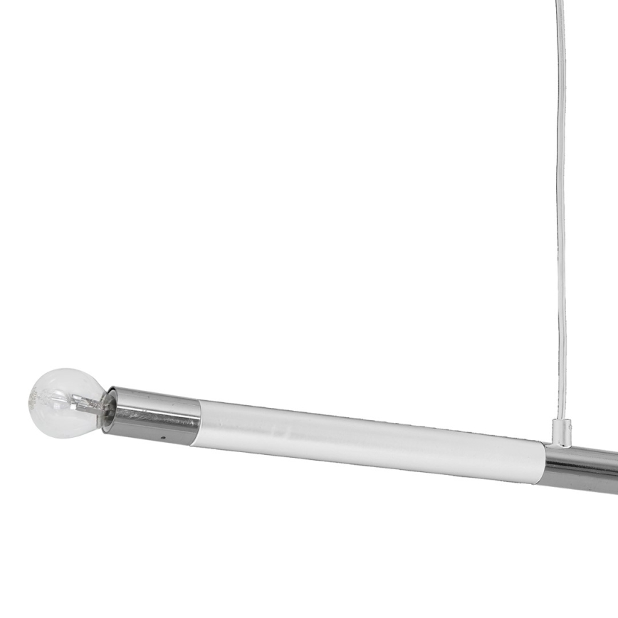 lustră pe cablu BASTONE WHITE 2xE14/40W/230V albă/crom lucios