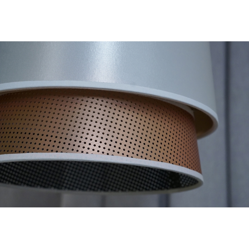 Lustră pe cablu BELL Duolla SHINY 1xE27/15W/230V d. 25 cm alb/cupru