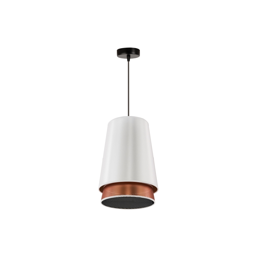Lustră pe cablu BELL Duolla SHINY 1xE27/15W/230V d. 25 cm alb/cupru