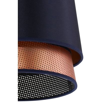 Lustră pe cablu BELL Duolla SHINY 1xE27/15W/230V d. 25 cm albastru/cupru