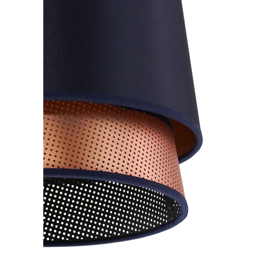 Lustră pe cablu BELL Duolla SHINY 1xE27/15W/230V d. 25 cm albastru/cupru