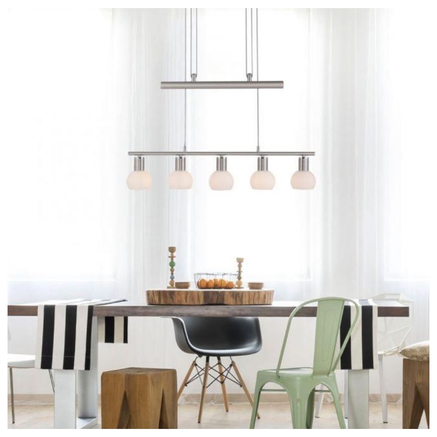 Lustră pe cablu BENEDIKT 5xE14/40W/230V Leuchten Direkt 11939-55