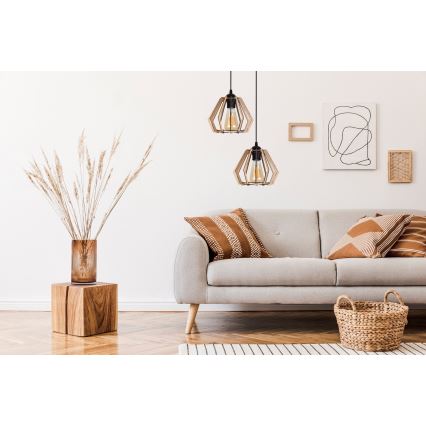 Lustră pe cablu BERGO 2xE27/60W/230V neagră