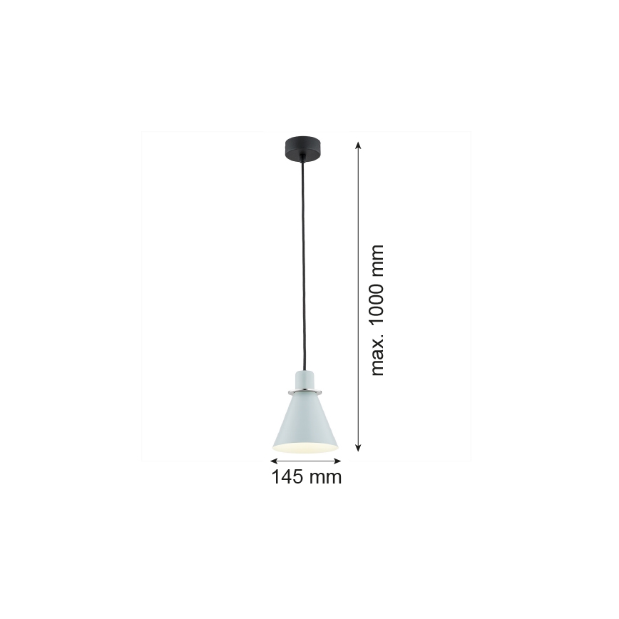 Lustră pe cablu BEVERLY 1xE27/15W/230V albastru/crom lucios Argon 4683