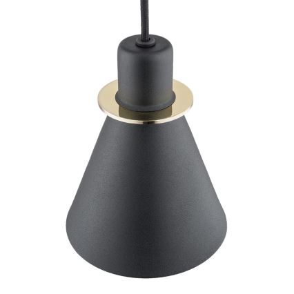 Lustră pe cablu BEVERLY 1xE27/15W/230V neagră/aurie Argon 4687