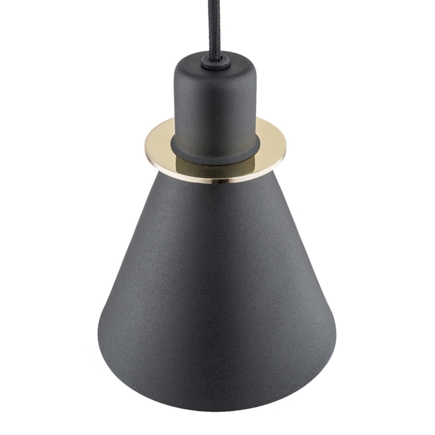 Lustră pe cablu BEVERLY 1xE27/15W/230V neagră/aurie Argon 4687