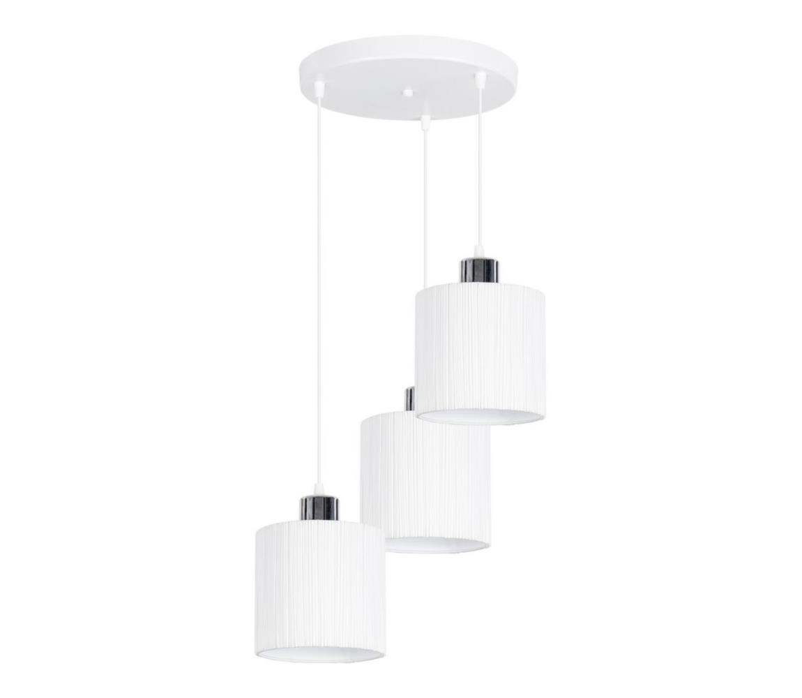 Lustră pe cablu BIZO 3xE27/60W/230V albă/gri