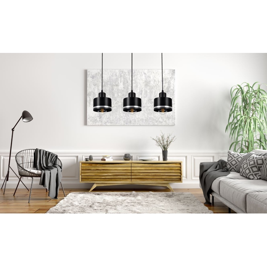 Lustră pe cablu BODO SILVER 3xE27/60W/230V