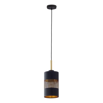 Lustră pe cablu BOGART 1xE27/15W/230V negru/auriu